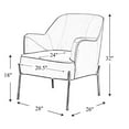 thumbnail image 4 of 14 Karat Home Accent Velvet Chair for Living Room, Upholstered Armchair with Golden Finish, Pink, 4 of 8