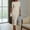 White, variant on Women's Classic Pearl-Embellished Bodycon Dress - Elegant Crew Neck, Back Zipper & Split Sleeve Formal Dress