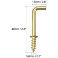 thumbnail image 3 of Uxcell 0.8" Screw Eye Hooks Self Tapping Screws Screw-in Hanger Hooks Golden 25 Pack, 3 of 3