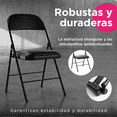 thumbnail image 4 of Set de 4 Sillas Negras Plegables Vanlig - Asiento Acolchonado Confort y Estructura Metálica, 4 of 8