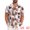 White Brown, variant on DARING DIVA Men's Short Sleeve Button Down Camp Collar Leaf Print Shirts S Black Green