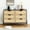 Natural, variant on Natural Oak 6 Drawer High Dresser - Freestanding High Drawer Dresser with Storage, Wooden Storage Cabinet