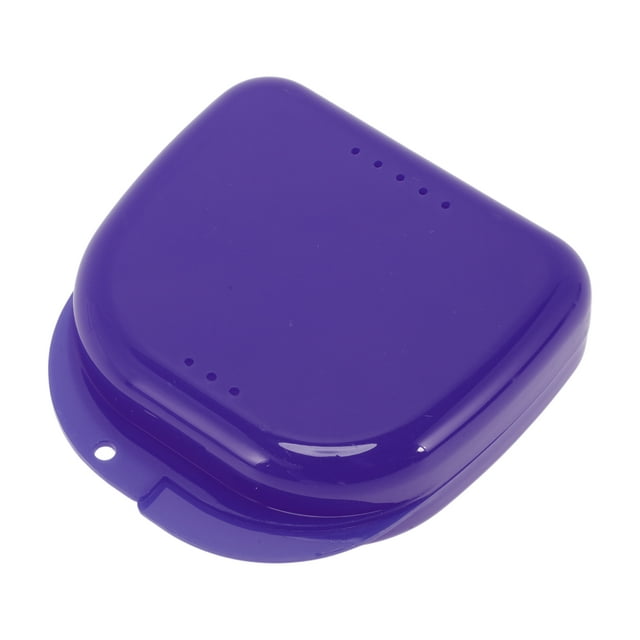 Unique Bargains 1 Pc Braces Box with Vent Holes Compact Braces Storage Box Dark Purple
