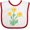 White and Red, variant on Inktastic Yellow Buttercup Flowers Boys or Girls Baby Bib