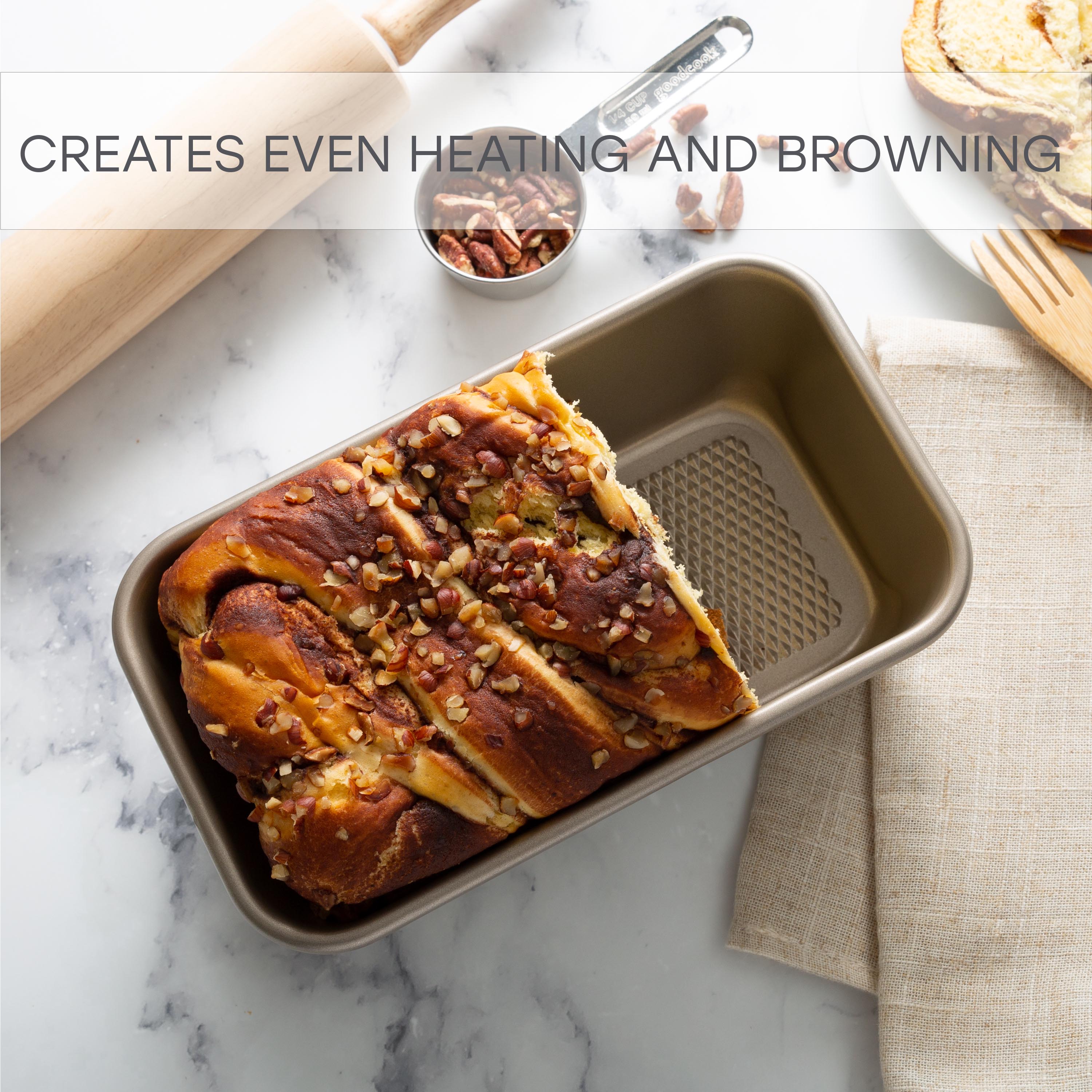 Kitchen Details Pro Series Loaf Pan with Diamond Base, Hand Wash