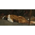 thumbnail image 2 of Carolus-Duran 14x9 Gold Ornate Wood Frame and Double Matted Museum Art Print Titled - The Dog (1861), 2 of 4