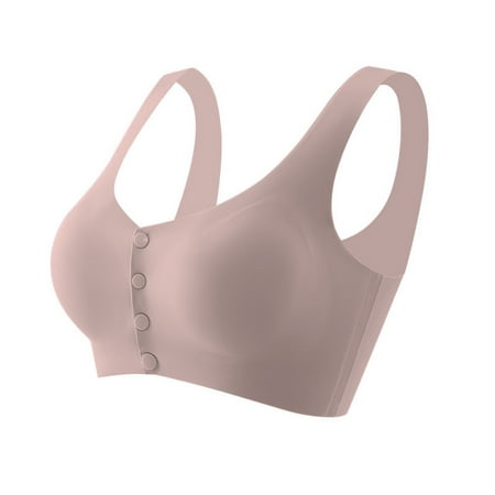 

YDKZYMD Women S Basic Bras With Lightly Lined Comfort Smoothing T-Shirt Bra Front Closure Fit Bralette Wireless Push Up Stretch Bra