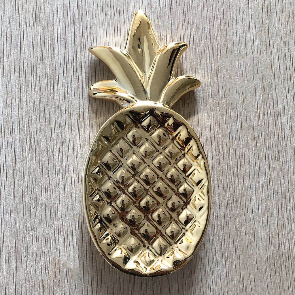 Siaonvr Goldplated Dessert Plate Ceramic Jewelry Plate Craft Gifts