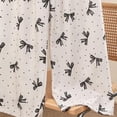 thumbnail image 5 of Tnhcen Women's Summer Pajama Pants Heart Print, Brown Bowknot Loose Lightweight Polyester Lounge Pants Free Size Home Wear, 5 of 5