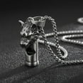 thumbnail image 5 of Punk New Fashion Wolf's whistle 14K White Gold Pendant Necklaces Male Animal Statement Necklace For Men Jewelry, 5 of 8