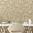 thumbnail image 2 of Ambesonne, Garden Scene Peel & Stick Wallpaper for Home, Springtime Vibes Boho, 13"x72", Pale Khaki White Camel, 2 of 5