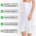 thumbnail image 3 of Farmacell Women's High-Waisted Capri Leggings, Anti-cellulite Massaging, Made in Italy, Cod. 123, 3 of 11