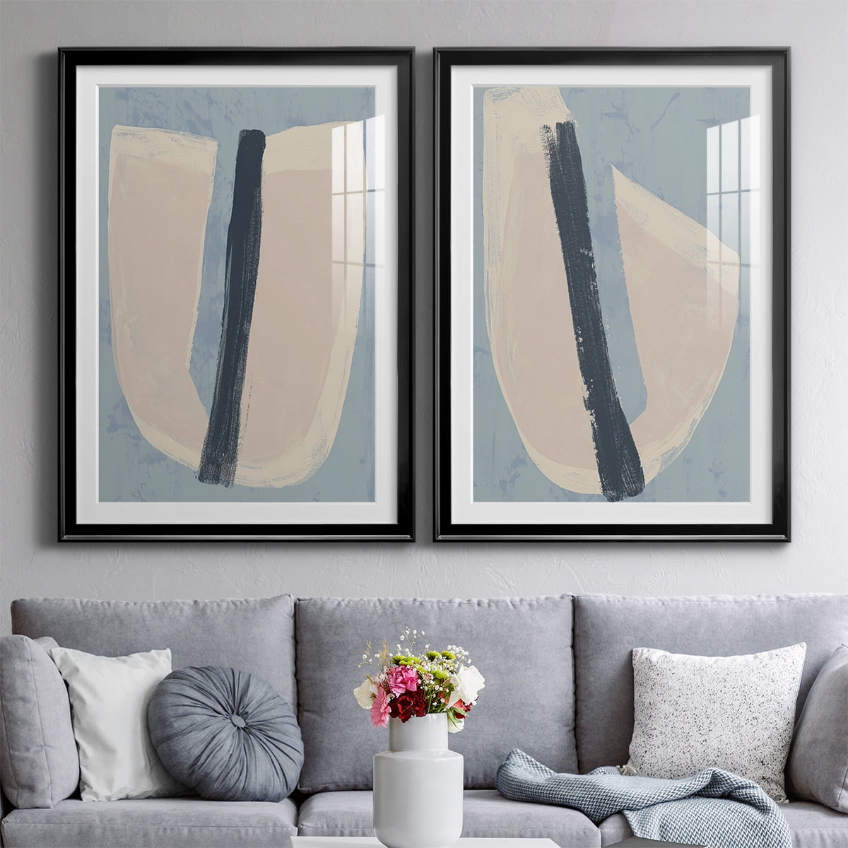 Wexford Home Paper Slice I Premium Framed Print, 30.5" x 42.5" - Ready to Hang, Black (Set of 2)