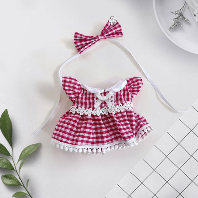 Ropa de Muñeca de Peluche 20cm Perfecl Accesorios de Animales de Peluche Vestido Suave