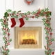 thumbnail image 4 of Artificial Poinsettia Red Berry Decorations, Twisted Hanging Red Berries Artificial Christmas Ivy, Festive Christmas Atmospheres Arrangement, Holiday Home Decor, Easy Install, Durable Plastic, for, 4 of 6