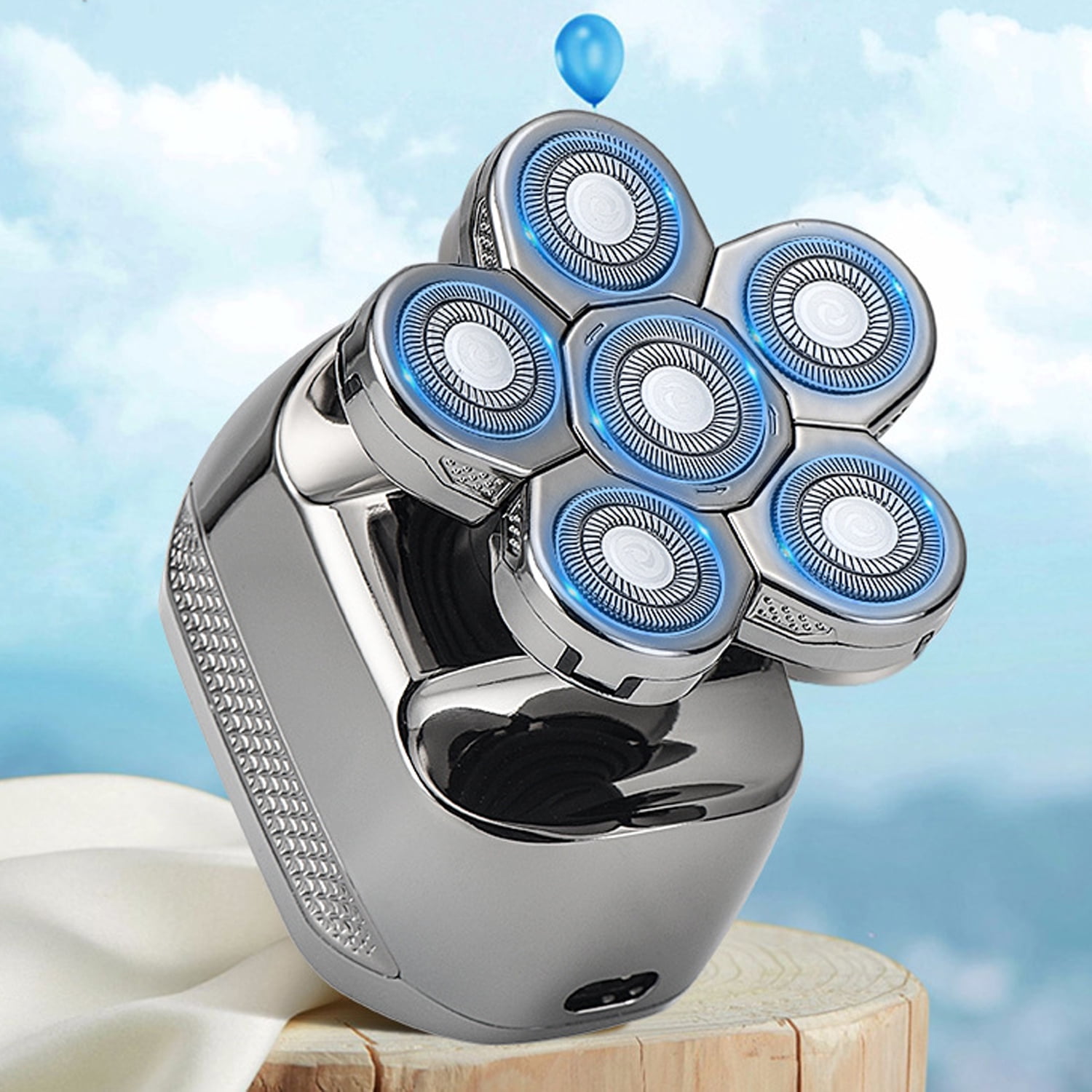 Cordless Bald Head Shaver Waterproof 6D Floating Shaver Rechargeable Electric Razor with LED Display
