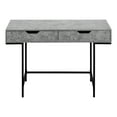 thumbnail image 5 of Computer Desk - 2 Storage Drawers / Recessed Metal Legs - 48"L - Grey Stone-Look / Black, 5 of 10