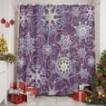 thumbnail image 3 of Purple Snowflake Christmas Shower Curtain, Xmas Snowflake Winter Waterproof Fabric Shower Curtains with 12 Hooks, Bathroom Curtain Set for Bathroom Accessories Decor, 36 x 78 Inches, 3 of 9
