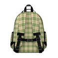 thumbnail image 3 of Green Beige Checkerboard Checkered Pattern Backpack for School,Cute School Bag,Schoolbag with Adjustable Shoulder Straps & Padded Back,15.25"x11.5"x5.25", 3 of 5