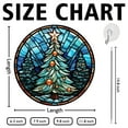 thumbnail image 2 of Pine Tree Stained Glass Suncatcher, Pine Tree Glass Suncatchers for Windows For Merry Christmas, 2 of 7