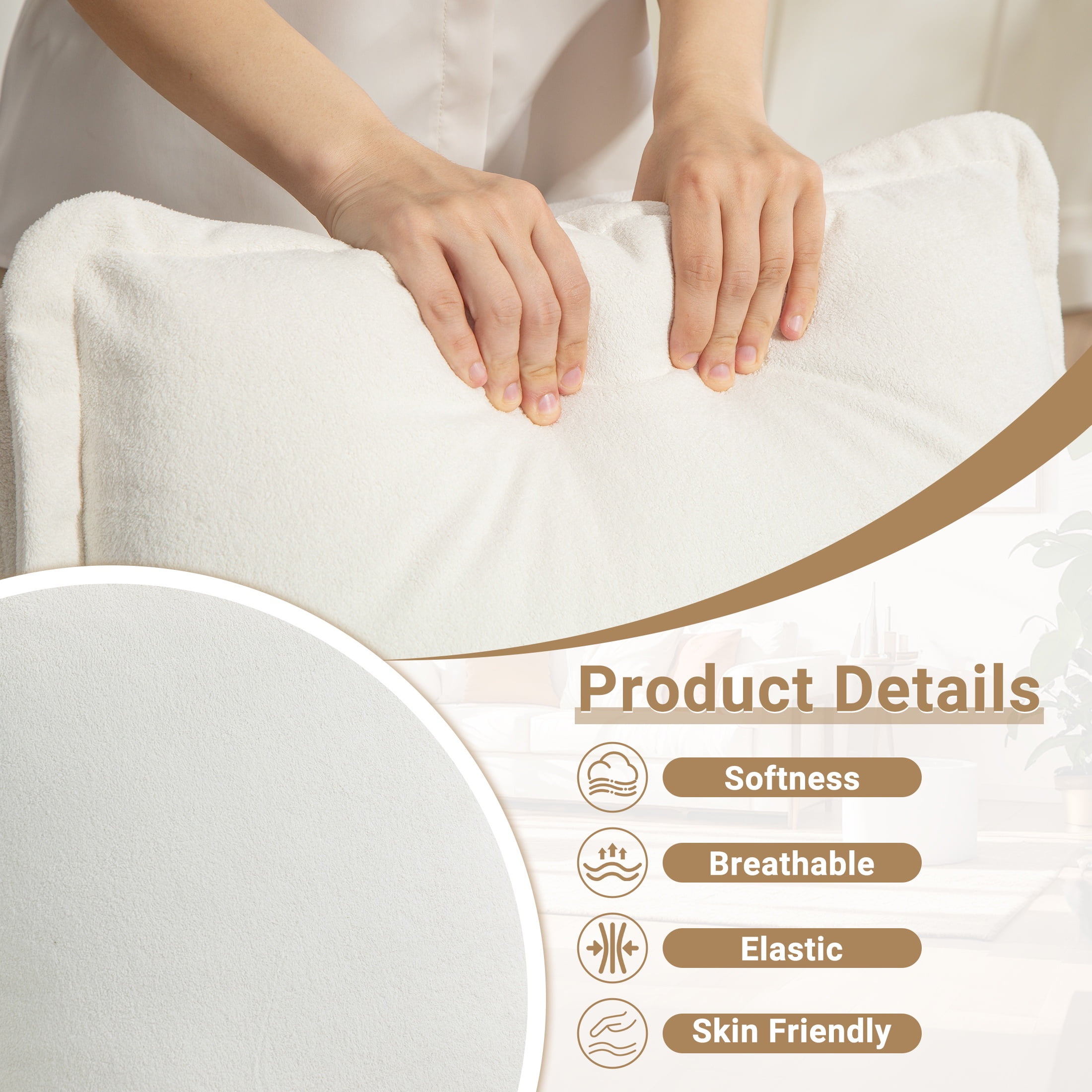 HSUNNS 360° Swivel Rocker Recliner for Adults, Small Rocking Recliner for Small Spaces, Glider Recliner for Nursery, Rocking Chair , Manual Recliner Chair for Living Room, Bedroom, White
