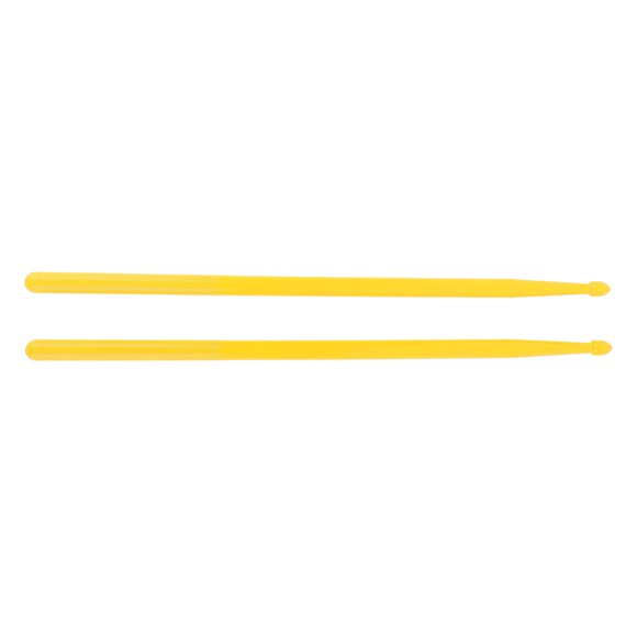2 baquetas de nailon para ejercicios, repuesto de baquetas portátiles para instrumentos de percusión, color amarillo