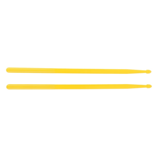 2 baquetas de nailon para ejercicios, repuesto de baquetas portátiles para instrumentos de percusión, color amarillo