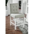 thumbnail image 2 of Furniture of America Alana Transitional Upholstered Counter Height Dining Chairs - Set of 2, White Gray, 2 of 6