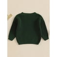 thumbnail image 4 of Suealasg Toddler Girls Boys Sweater Baby Christmas Clothes Christmas Tree Embroidery Crew Neck Long Sleeve Knit Pullovers Tops Infant Boys Girls Fall Winter Warm Knitwear, 4 of 7