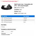 thumbnail image 2 of Right Fender Liner - Compatible with 2015 - 2018 Jeep Renegade 2016 2017, 2 of 2
