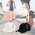 thumbnail image 2 of Gorras de béisbol de algodón unisex vintage lavado ajustable papá sombrero para hombres mujeres, adultos, blanco Feliz Sencillez, 2 of 5