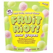 Fruit Riot Sour Candy Grapes, Made with Real Fruit, 8oz