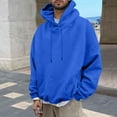 thumbnail image 5 of Momasggi Men's Graphic Hoodies Oversized Drawstring Long Sleeve Hooded Sweatshirt Warm Winter Hoodie with Pockets Blue 3XL, 5 of 8