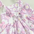 thumbnail image 6 of Blotona Infant Baby Girl Easter Romper Sleeveless Rabbit Print Casual Spring Summer Bodysuit + Bow Headband, 6 of 8