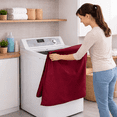 thumbnail image 3 of Washing Machine Cover Zippered Non-Woven protects from Scratches Burgundy 30"W x 26"D x 41"H, 3 of 11