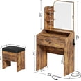 LIKIMIO Small Makeup Vanity Desk with Mirror and Lights, Vanity Table