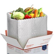 Foil Insulated Box Liners, 11 x 8.5 x 5.5 Inches. Pack of 10 Self-Seal Thermal Insulation Bag with Gusseted Bottom. Leakproof Insulated Shipping Bags for Food. Fits USPS Medium Flat Rate Box