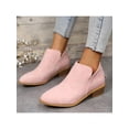 thumbnail image 5 of Wazshop Women Chelsea Boot Mid Top Short Bootie Slip On Ankle Boots Nonslip Round Toe Shoes Ladies Waterproof Breathable Pink 8.5, 5 of 9