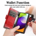 thumbnail image 2 of Case for Samsung Galaxy A52 5G/4G Cover Leather Wallet Folio Case Book Design Flip Magnetic Closure - Red, 2 of 5