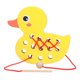 thumbnail image 3 of Pato Con Cordones De Madera, Habilidades Motoras Finas, Juguetes Con Cordones De Madera, Inodoro, Seguro Para El Aprendizaje Temprano EOTVIA No, 3 of 7