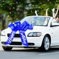 thumbnail image 4 of Car Bow Datanly, decoración de cumpleaños grande, impermeable, 30 pulgadas, azul, 4 of 7