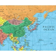 48 x 78 Swiftmaps Blue Ocean Premier World Wall Map - Laminated