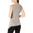 thumbnail image 2 of Alfani Womens Twisted Pullover Blouse, Grey, X-Large, 2 of 2