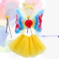 thumbnail image 2 of Regalo del día del niño Alas de ángel para niños Alas de mariposa de doble capa Medias de seda coloridas Juego de alas de mariposa, 2 of 4
