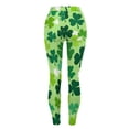 thumbnail image 6 of Vekome Green Leggings for Women Plus Size St Patricks Day High Waisted Yoga Pants Seamless Clover Lightweight Running Tights M, 6 of 8