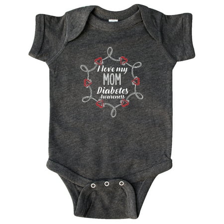 

Inktastic I Love My Mom Diabetes Awareness Gift Baby Boy or Baby Girl Bodysuit