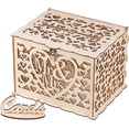 thumbnail image 1 of Caja para tarjetas de boda, decoraciones rústicas para bodas y decoraciones para bodas campestres, caja para tarjetas para recepción de bodas, despedida de soltera y aniversario, 1 of 8