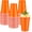Orange, variant on 100 Orange Plastic Cups, 16 oz Disposable Cups, Drinking Cups For Halloween, Thanksgiving, Harvest, Fall Party Supplies