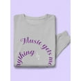 thumbnail image 3 of Music Gets Me Spiral Quote Sweatshirt Women -Smartprints Designs, Female Medium, 3 of 4