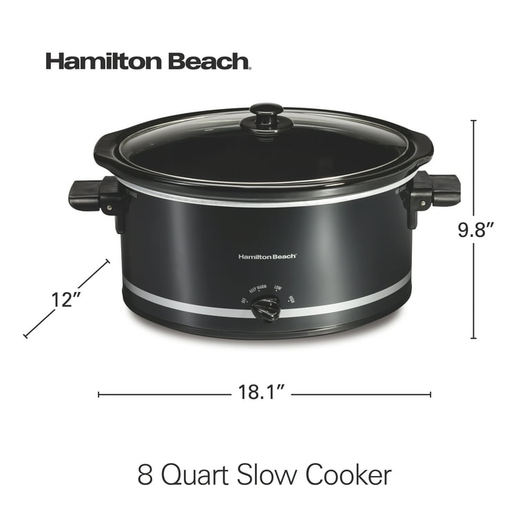 Hamilton Beach Slow Cooker, 8 Quart Capacity, Extra-Large, Serves